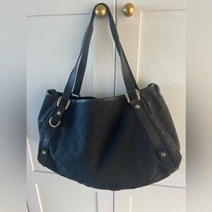 SOLD SOLD SOLD Gucci Black Canvas Abbey GG Logo Bag Tote Early 2000s